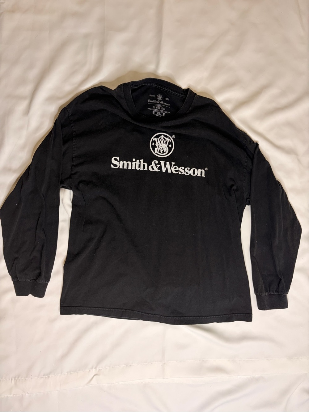 Smith & Wesson Shirt Mens X-Large Black Long Sleeve Graphic Tee Tagless